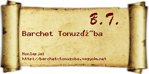 Barchet Tonuzóba névjegykártya